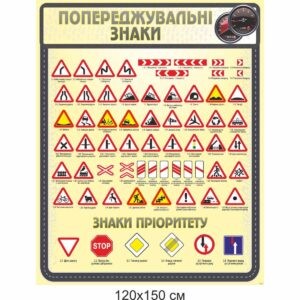 Стенди для автошколи, правила дорожнього руху, правила пдр, дорожні знаки, дорожня розмітка, світлофори